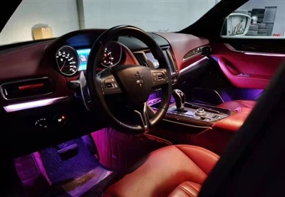 Maserati Levante omarbetar 64-färgade atmosfärsljus för att berika det inre v...