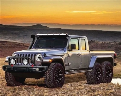 2020 Jeep Gladiator kan uppgraderas till 6x6 modifierad version.